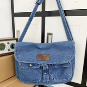 Abby | Geräumige Mehrfachtaschen Trendy Denim Umhängetasche