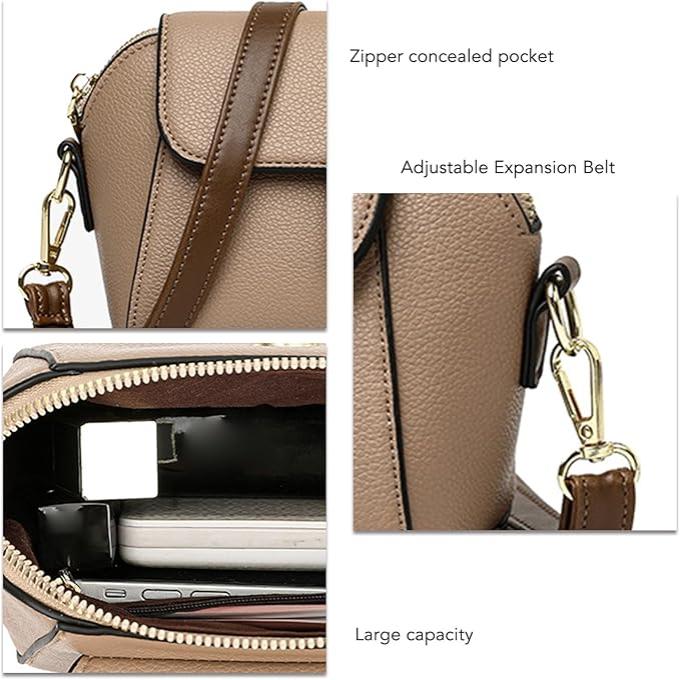 Nora | Damen Kompakte Leder Crossbody Sling Handtasche