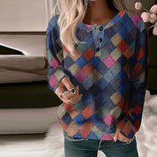 OLIVIA | Bunte Rundhals-Pullover