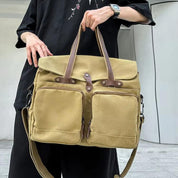 Max | Vintage Canvas Große Umhängetasche Reisetasche