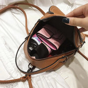 Sophie | Mini Klapp Leren Crossbody Sling Handtas Rugtas met Handvat