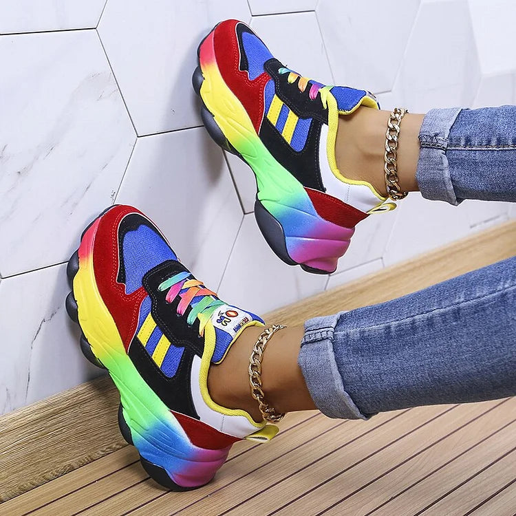 Melody | Lebendige Regenbogen-Design-Schuhe