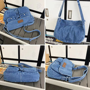 Abby | Geräumige Mehrfachtaschen Trendy Denim Umhängetasche