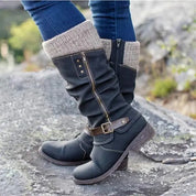 HEIDE | Damen Stiefel mit flachem Absatz