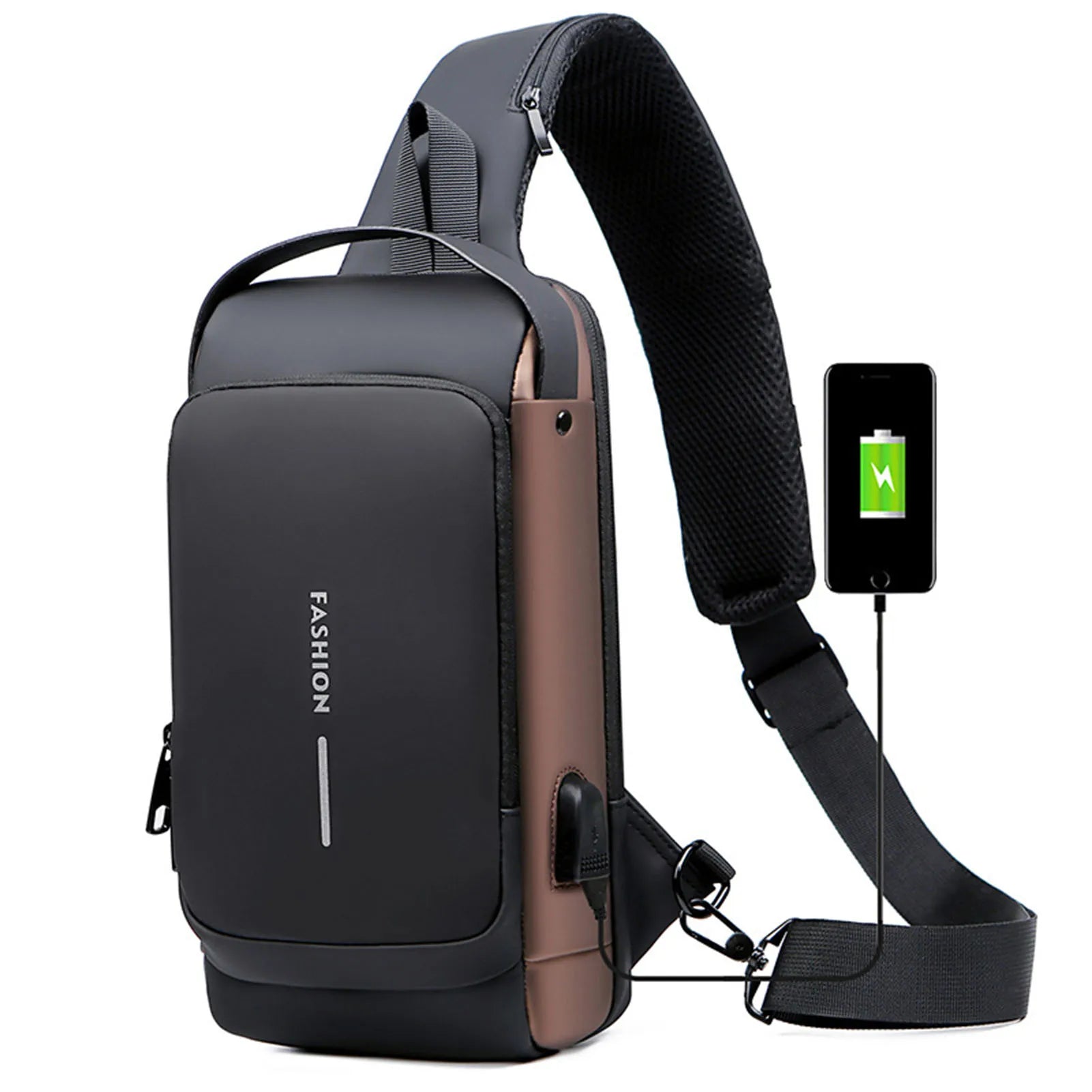 Ethan | Anti-Diebstahl USB Crossbody Sling Reisetasche