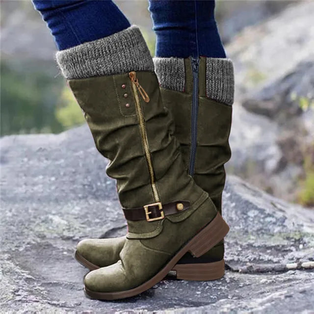 HEIDE | Damen Stiefel mit flachem Absatz