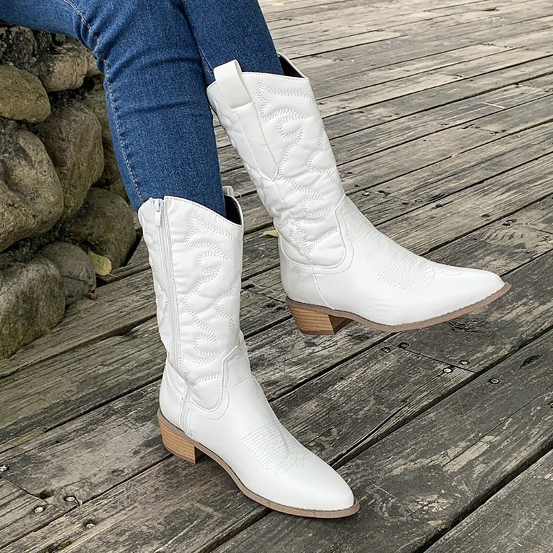 EVELYN | Retro Western Cowboy-Stiefel