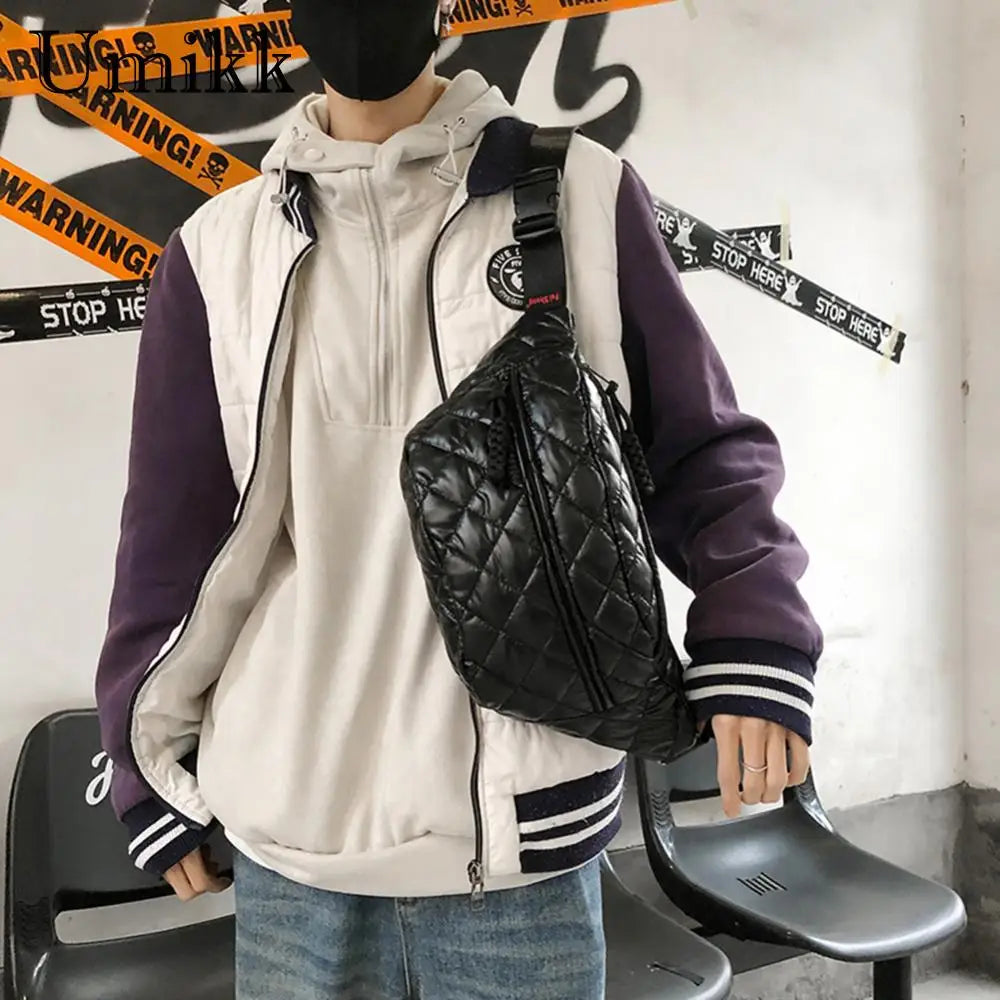 Ethan | Lässige Gequiltete Crossbody Brust- und Hüfttasche