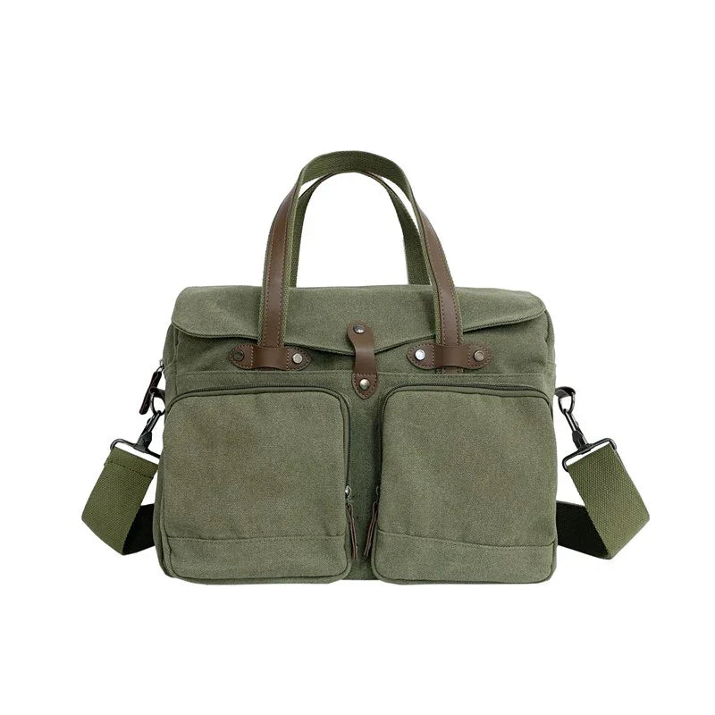 Max | Vintage Canvas Große Umhängetasche Reisetasche