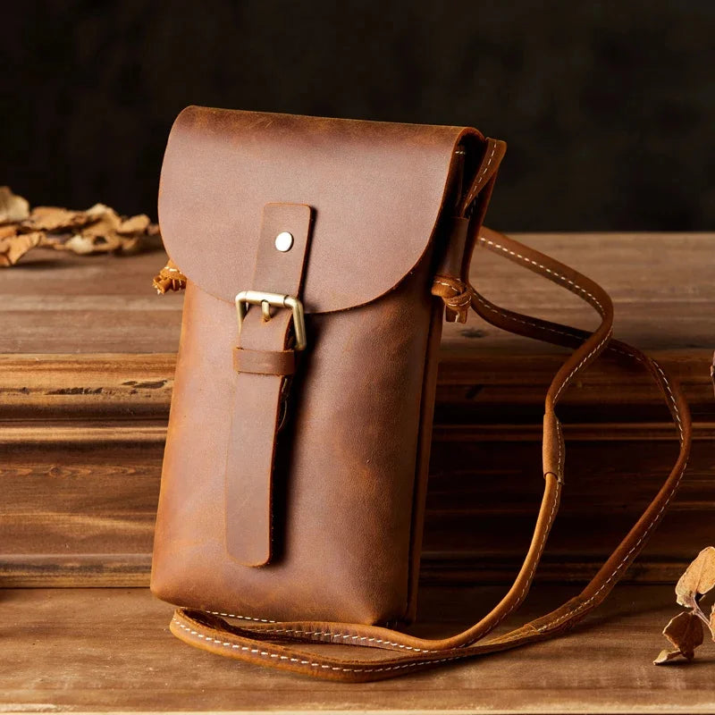 Liam | Vintage Mini Leder Schultertasche