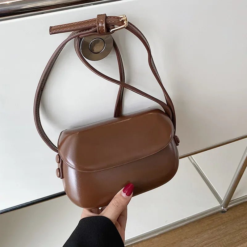 Eva | Damen Retro Sattel Leder Schultertasche