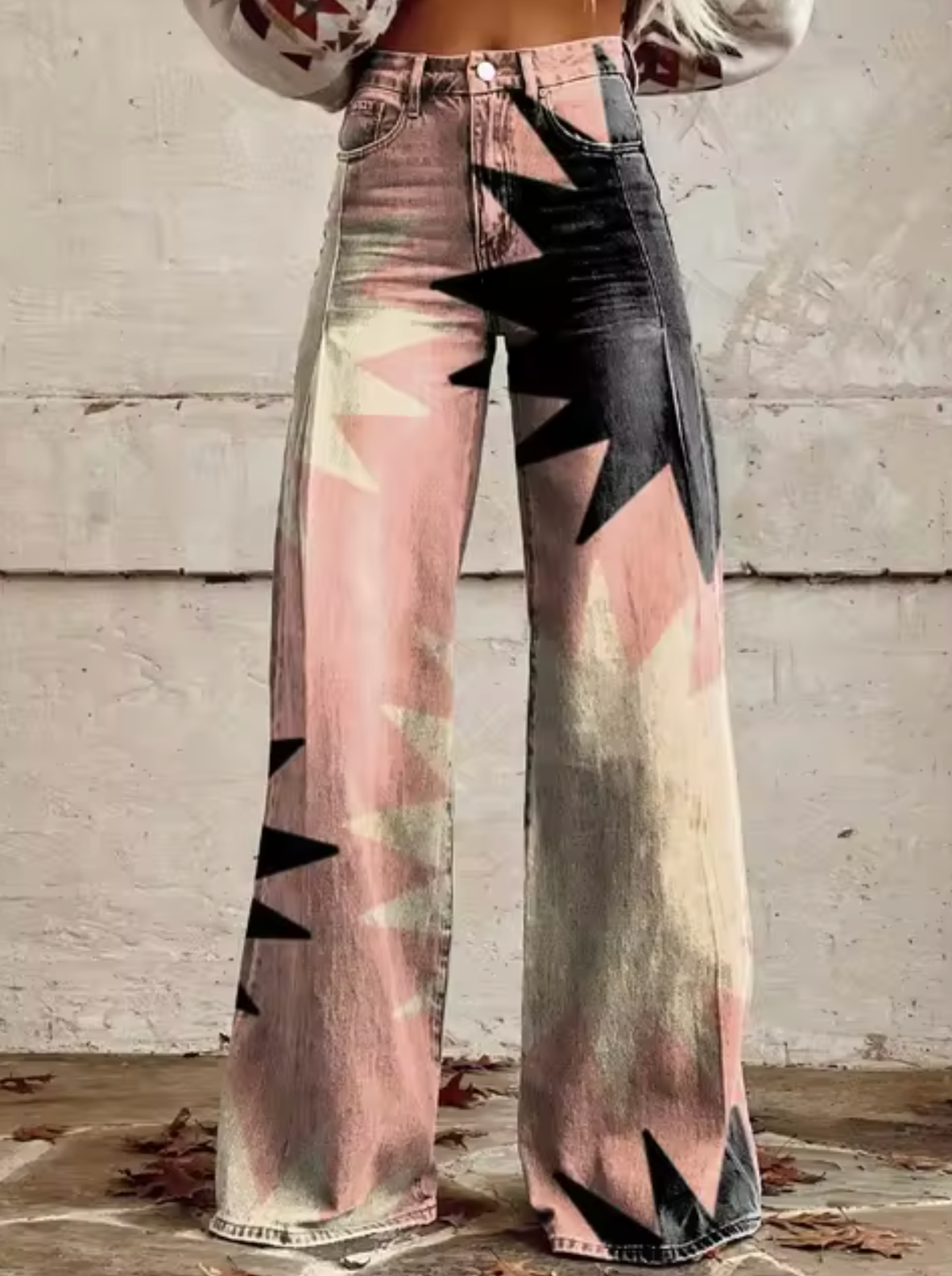 Elora | Trendy Broek met Kleurrijke Vogelprint