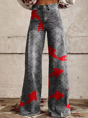 Elora | Trendy Broek met Kleurrijke Vogelprint