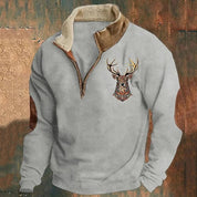 Andrew | Warmer Herrenpullover mit Stilvollem Hirsch-Design