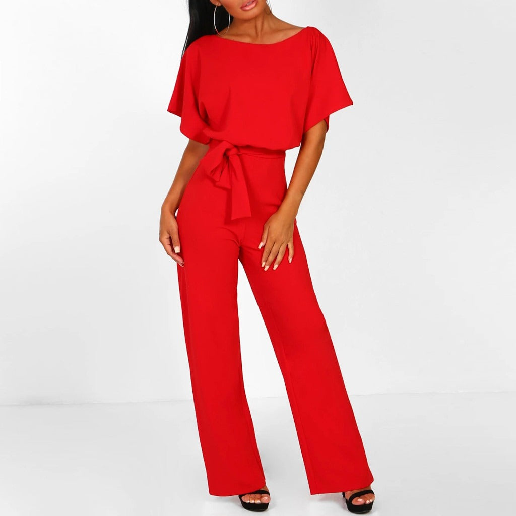 SASCHA | Eleganter Jumpsuit mit Gürtel für Damen