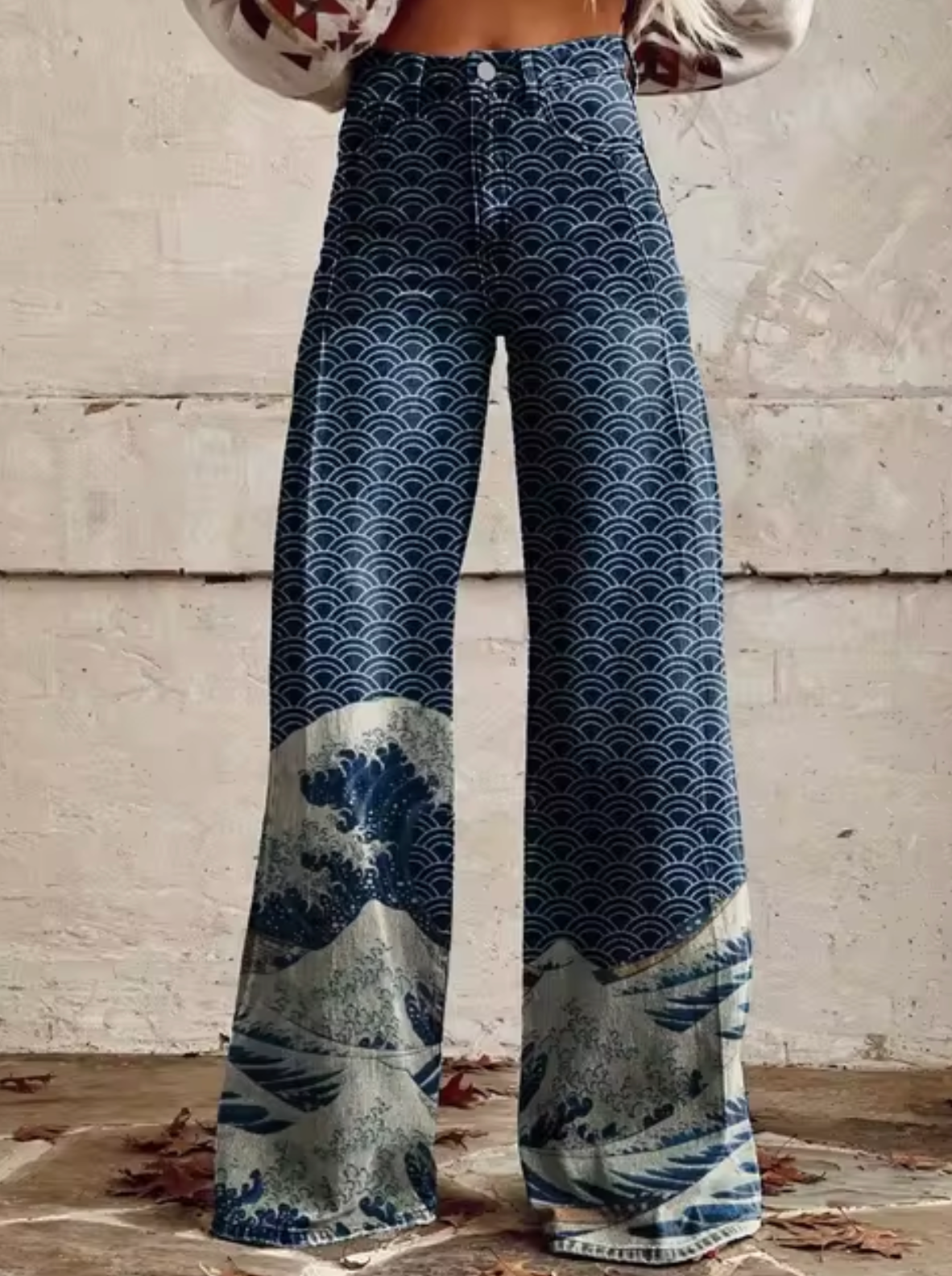 Elora | Trendy Broek met Kleurrijke Vogelprint