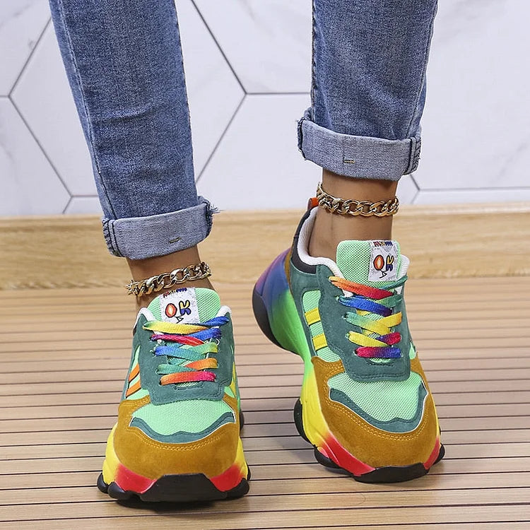 Melody | Lebendige Regenbogen-Design-Schuhe