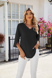 TULUM | Elegant V-Ausschnitt Bluse