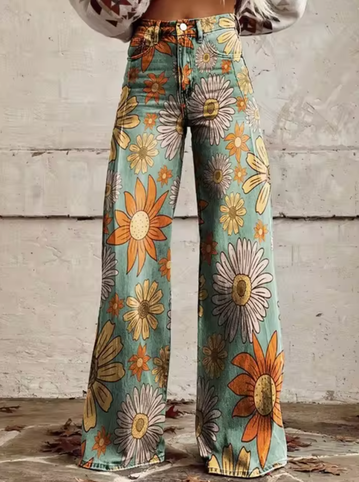 Elora | Trendy Broek met Kleurrijke Vogelprint